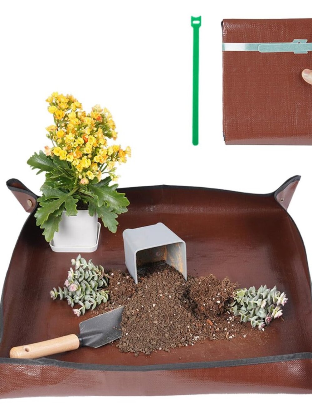 26.8"X26.8" Repotting Mat for House Plants Transplanting Control Mess, Foldable